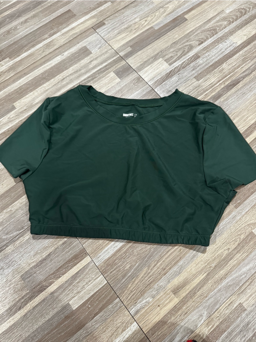 aerie Forest Green Cropped Tee